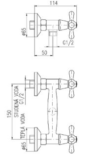 Смеситель для душа Rav Slezak Morava MK180.5 хром